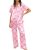 Ekouaer Womens Silky Satin Pajamas Set Short Sleeve Button Down Sleepwear 2 Piec