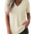 ANRABESS Women’s Half Sleeve Tops Summer Basic Tee Crew Neck Casual Soft Wrinkle