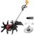 Cordless 2-in-1 Tiller Cultivator & Weed Wacker Compatible with Dewalt 20V Batte