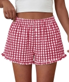 PRETTYGARDEN Womens Boxer Shorts Y2K Ruffle Pajama 2026 Summer Spring Lounge Sle