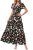PRETTYGARDEN Women Summer Maxi Dresses 2026 Short Sleeve V Neck Button Floral Ti