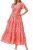PRETTYGARDEN Women Summer Maxi Dresses 2026 Short Sleeve V Neck Button Floral Ti