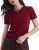 C202 Women’s Sweaters Short Sleeve Crew Neck Tops Loose Fit Pullover Casual Busi