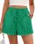 KIRUNDO Lace Shorts for Women Summer Cute Boho Eyelet Elastic Waist Drawstring C