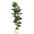 Artificial Fiddle Leaf Fig Tree in Modern White Planter