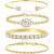 Alegend Bracelets Sets 14K Gold Plated Stackable Bold Twisted Rope