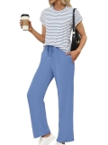 Glamaker Two Piece Sets for Women Going Out Summer Lounge Set Short Sleeve Pullo