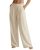 JEKAOYI Womens Casual Linen Pants Wide Leg Palazzo Flowy Summer Pants 2026 Beach