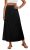 OFEEFAN Black Long Maxi Skirts for Women Flowy Skirt Spring Summer Dresses Casua