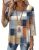 AKEWEI Womens 3/4 Sleeve Cotton Shirts Dressy Casual Summer Tunic Tops Flowy Irr