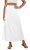 OFEEFAN White Long Maxi Skirts for Women Flowy Skirt Spring Summer Dresses Casua