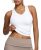 BRXL Women’s Ribbed Racerback Tank Tops with Built-in Bra U Neck Sleeveless Fitt