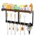 Broom Holder Wall Mount with Cleaning Supplies Organizer