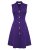 Purple Dress for Women V Neck Dress Business Work Dress Sleeveless A Line Midi D