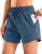SANTINY Women’s 3.5”/5”/7” Athletic Gym Running Shorts Zipper Pockets