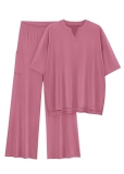 KIRUNDO Two Piece Sets for Women Lounge Set Airport Travel Summer Outfits 2026 C