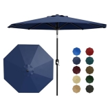 Garvee 10FT Patio Umbrella – Outdoor Table Umbrella with Crank Lift & Push Butto