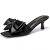 SKETOE Kitten Heels for Women Cute 2Inch Bow Heels Square Open Toe Heels for Wed