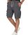 PIDOGYM Men’s Casual Jogger Shorts Sweat Cargo Short Pants Drawstring Elastic Wa