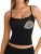 SUUKSESS Women Double Lined Lace Cami Tank Top Summer Padded Square Neck Going O
