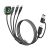 A-Pce 4-in-2 Multi Charging Cable with Smartwatch Charging, Black-4FT