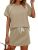 Yousify Womens 2 Piece Skirt Sets Summer Short Sleeve Tops and Tennis Skort Loun