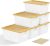 NUMIFUN Plastic Storage Bins with Latching Lids