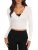 Women’s Tops V Neck Workout Sets for Women Pilates Outfits White Tops for Women