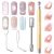 modelones Cat Eye Magnet Set, 5PCS 3-in-1 Dual-Head Nail Magnet Pen with Heart