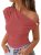 PRETTYGARDEN Womens Summer Off The Shoulder Crop Tops Ribbed Going Out Fitting T