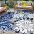 4×6 Outdoor Area Rug Washable Multicolored Patio Rug Tropical Botanical Floral C