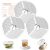 FINENUT 3 Pack 6 Inch Silicone Lids for Bowls