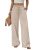 WIHOLL Linen Pants Women Wide Leg Palazzo Pants Flowy Casual Summer Outfits Crui
