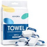 KIVORA Extra Thick Compressed Towel Tablets