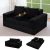 MAXYOYO Loveseat Sofa Bed, Striped Faux Fur Foldable Floor Sofa Couch in A Box