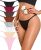 FINETOO 8 Pack Cotton Thongs for Women Sexy G-string Thong Underwear Gifts for L