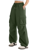 COPYLEAF Parachute Cargo Pants Women Lightweight Quick Dry Baggy Hiking Pants wi