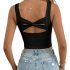 ANRABESS Womens Summer Dresses 2026 Bodycon Sleeveless Romper Skort Twist Waist
