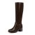Athlefit Knee High Boots Women Round Toe Fall Boots Brown Suede Size 7.5