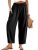 Angerella Womens Plus Size Linen Wide Leg Pants Casual Loose Drawstring High Wai