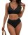 HORISUN Women’s High Waisted Bikini Set Twist Front Two Piece Swimsuit with Adju