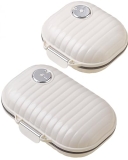 COMTAR Personal Pill Organizer 2PACK- Medicine Pill Case with Medicine Tracker