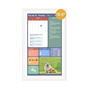 Winnovo 15.6-Inch Smart Digital Calendar & Photo Frame for Family