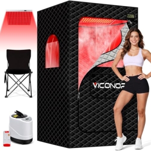 Viconor Portable Sauna Box, Infrared Sauna with 660nm Red Light & 850nm
