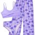 Seanrui Bathing Suits for Teens Girls Swimsuit Size 8-10 3 Piece Kids Swimwear w
