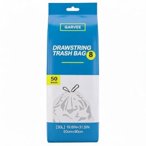 Garvee Trash Bags 30L (8 Gallon) with Drawstring