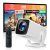 Mini Projector with 4K Support, Portable Projector with Electric Focus & Keyston