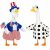 Bafeil 4th of July Porch Goose Outfit with Soccer Goose Outfit