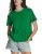 Women’s Cropped Babydoll Tops Casual Embroidered Shirts Lace Panel Crewneck Blou