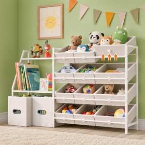 CODACE Kids Toy Storage Organizer – Toy Shelf for Playroom, Kids Room